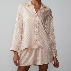 New York and Company Silk Pajama Set